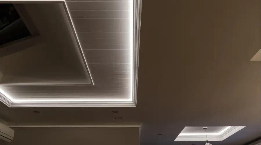 Floor-to-Ceiling LED Panel Accent Wall
