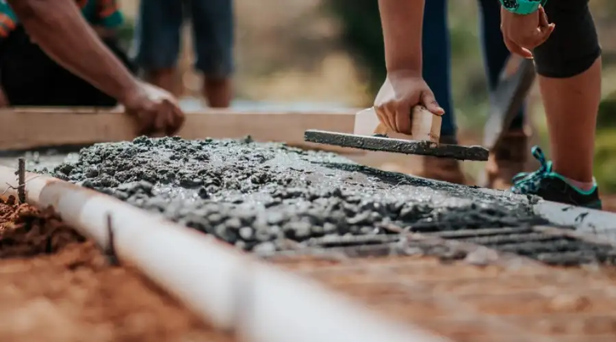 Wet Mix Concrete in Foundation
