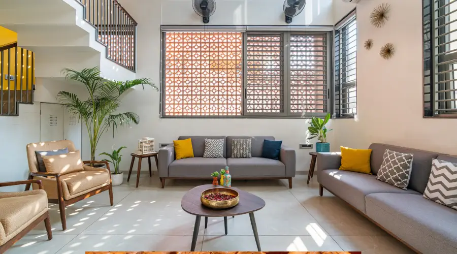 living rooms terracotta screen