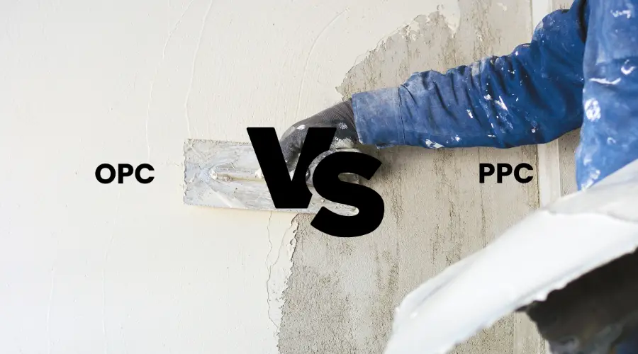 Comparison of OPC and PPC for Plastering