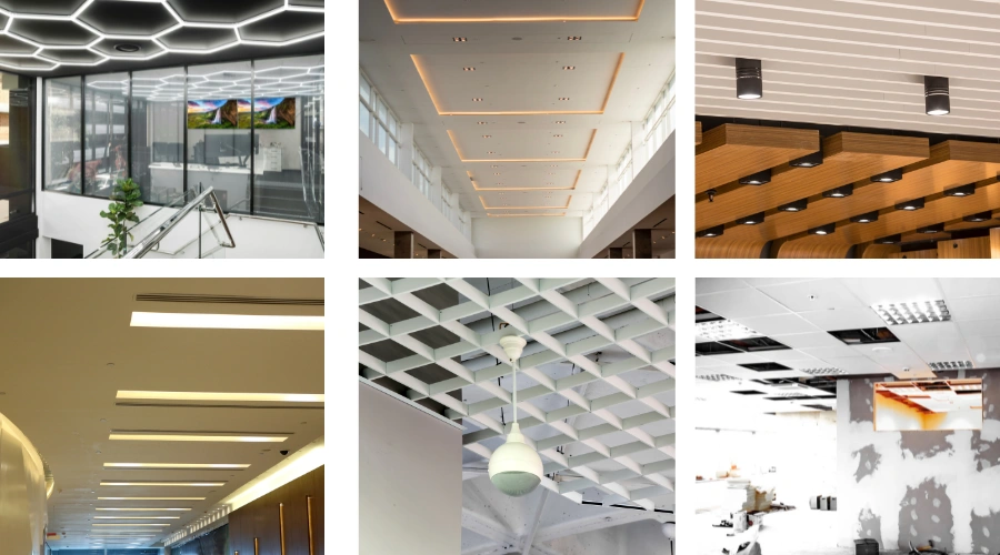 Colours and Types of Gypsum False Ceilings