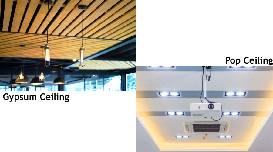 Gypsum Ceiling and Pop Ceiling