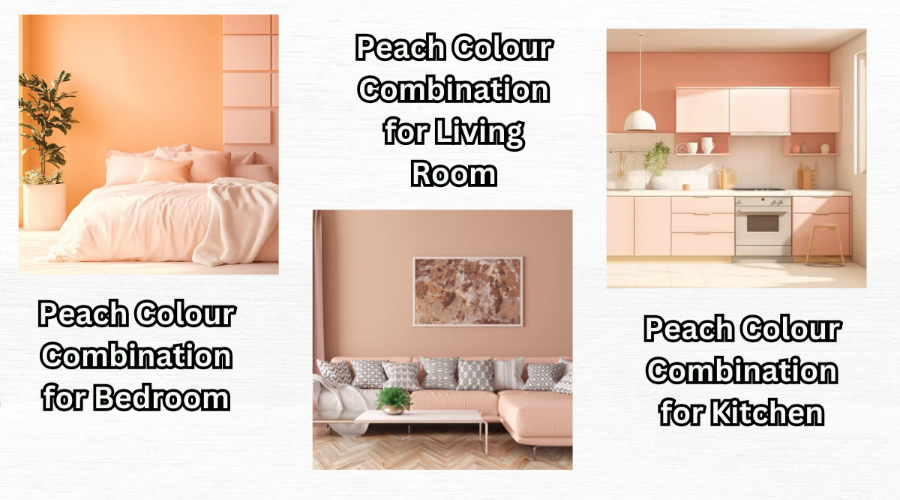 Colour Combination of Peach for Different Areas