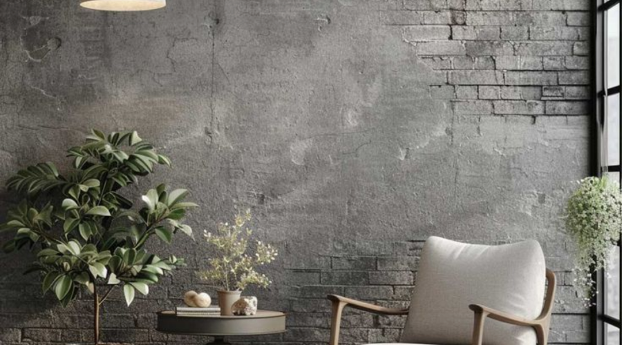 Grey Brick Wall Design