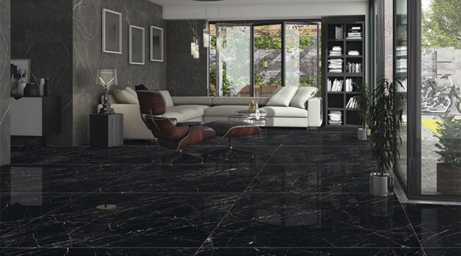 Indoor Flooring black marble