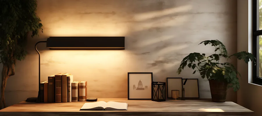 Home office setup lighting design