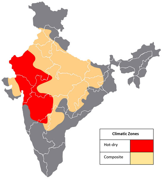 hot and dry climate zone