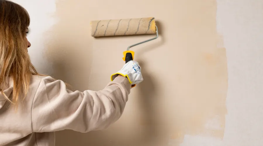 application of Acrylic Distemper Paint
