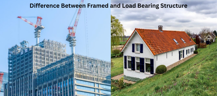 difference between framed and load bearing structure