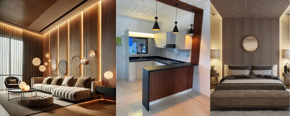 Fluted Wall Panels for Different Rooms