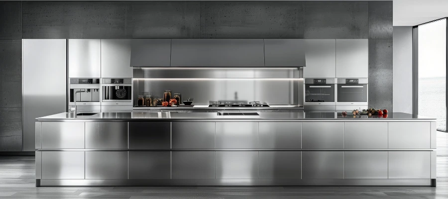 stainless steel kitchen