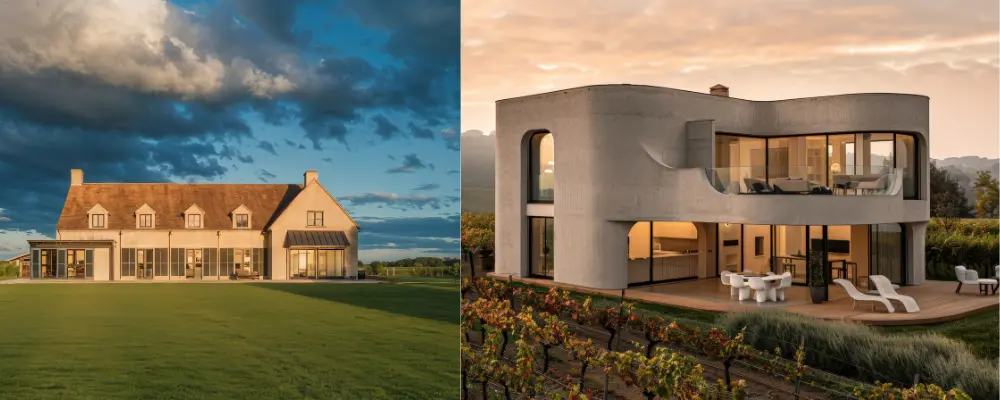 Difference between Farmhouse and villa