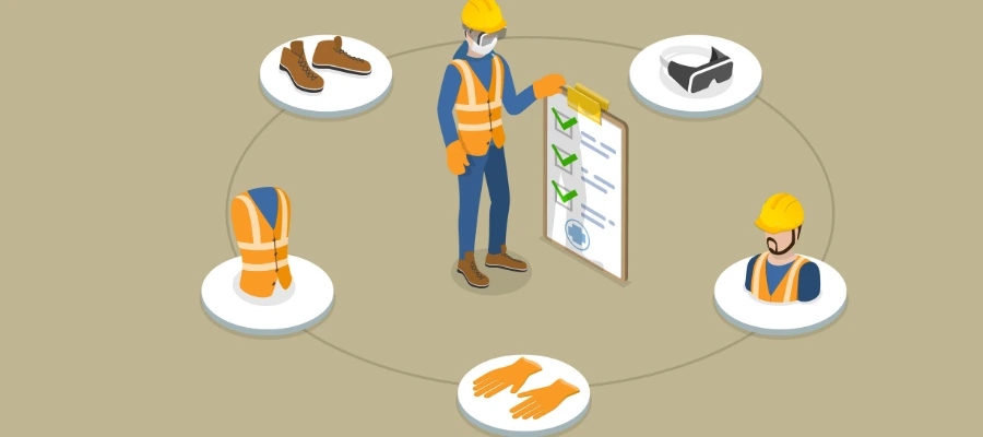 wearable safety device for the construction