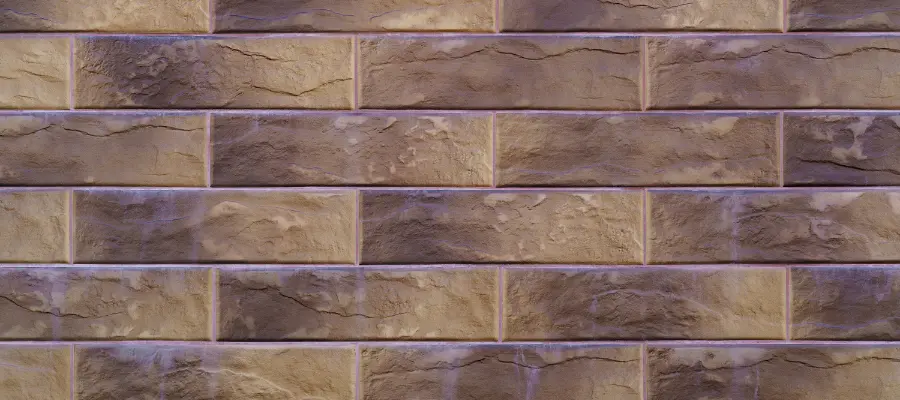 Front elevation wall texture design with tiles