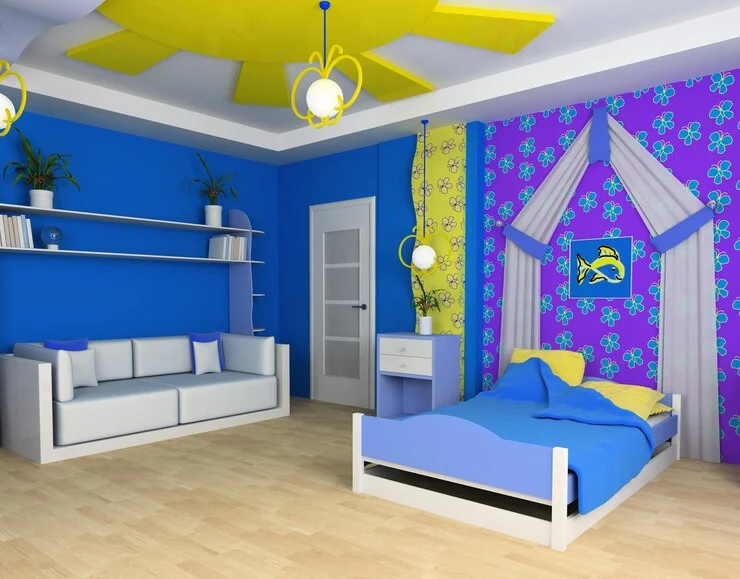 Beautiful False Ceiling design in a Children’s Bedroom