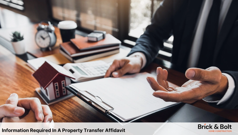 Information Required In A Property Transfer Affidavit