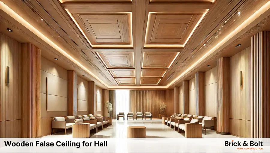 Wooden False Ceiling for Hall