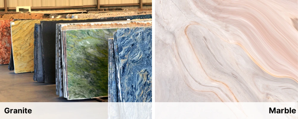 difference between marble and granite