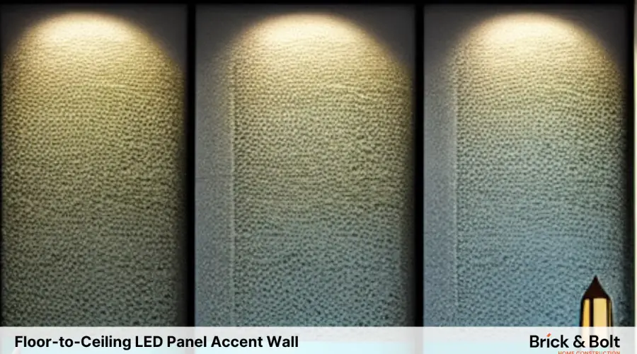 Floor-to-Ceiling LED Panel Accent Wall