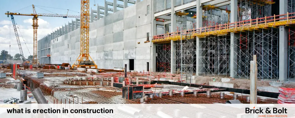 what is erection in construction